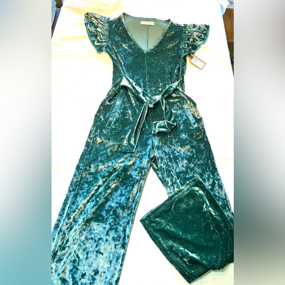 Elegant Teal Jumpsuit - Picture 6 of 7